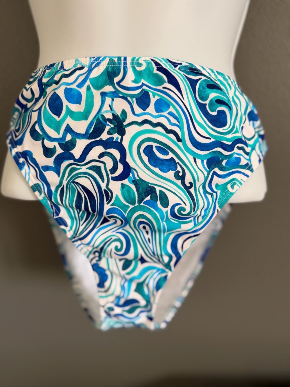 VENUS Teal & Blue Paisley Halter Bikini - Picture 6 of 8